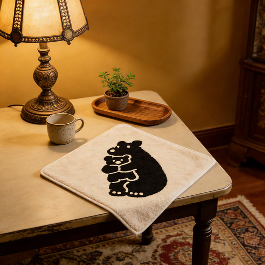 Bear Hand Towel - Cream