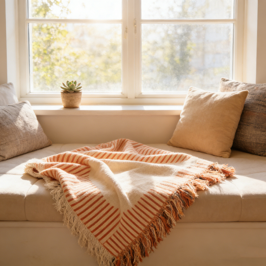 Natural Multicolour Throw