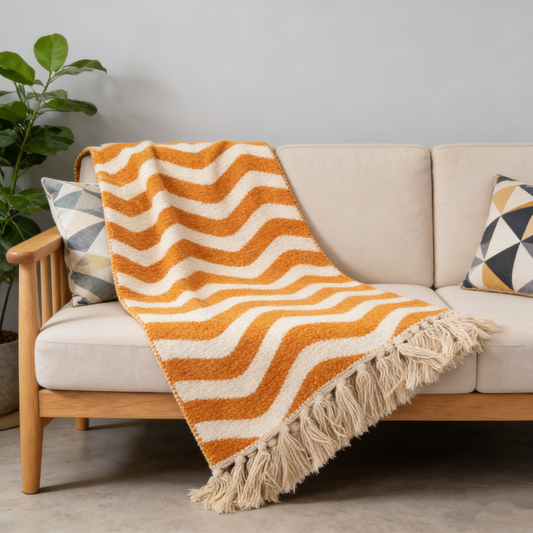 Elegant Stripes Throw - Nature